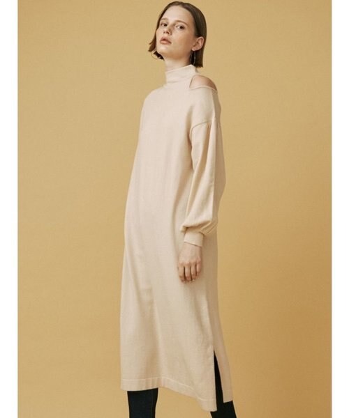 アシメ肩あきニットワンピース Cotorica コトリカ の通販 Mall