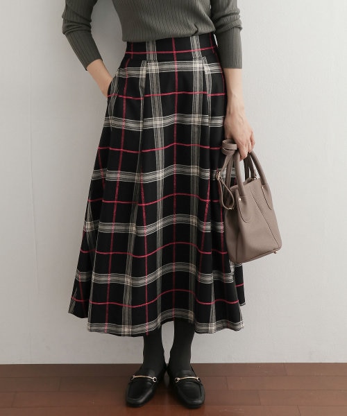 人気のファッショントレンド 無料ダウンロードチェック ロング スカート