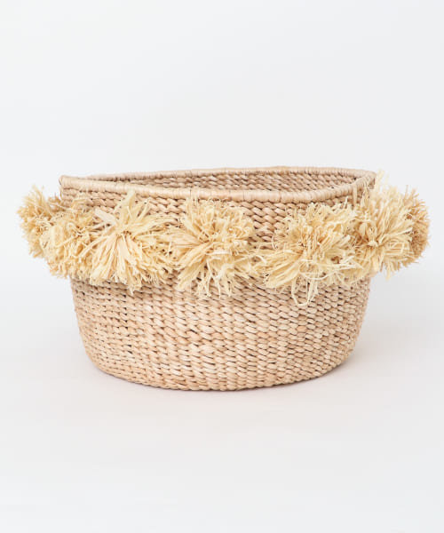 Indego Africa　Natural Pom Basket