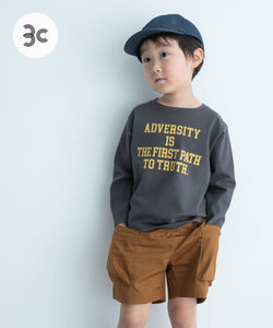 『親子リンク』オーガニックコットンロゴロングTシャツ(KIDS)
