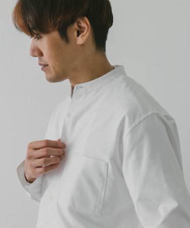 楊柳ワッシャー七分袖ワイドカラーシャツ | メンズビギ（MEN'S BIGI