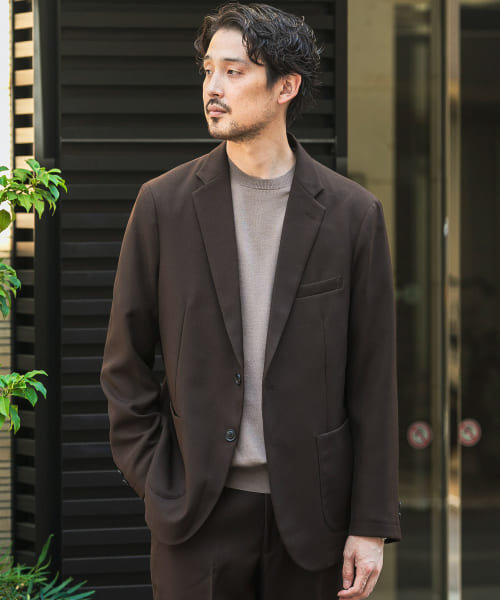 『イージーケア』LIFE STYLE TAILOR　ウールライクツイルコンフォータブルジャケット