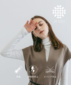 『UR TECH』タートルネックロングTシャツ