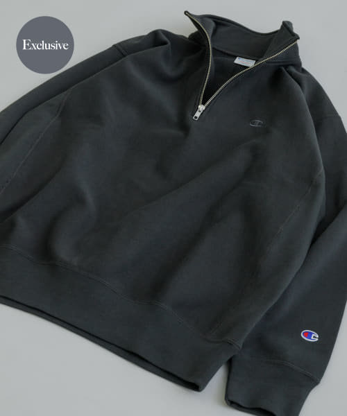 『別注』Champion×URBAN RESEARCH　HALF ZIP SWEAT