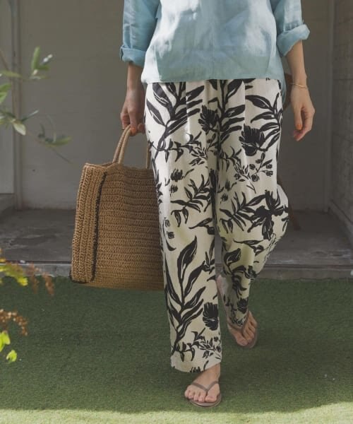 リネンレーヨンリーフプリントパンツ | URBAN RESEARCH（アーバン  