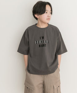 『WEB/一部店舗限定』製品染めフロッキープリントロゴTシャツ(KIDS)