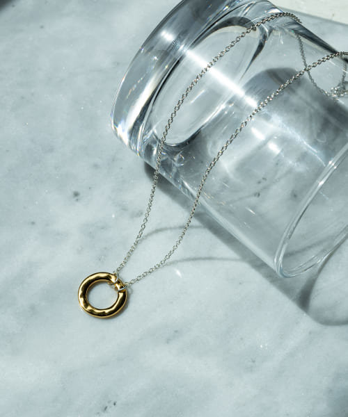 SMELLY so’　plate ring necklace