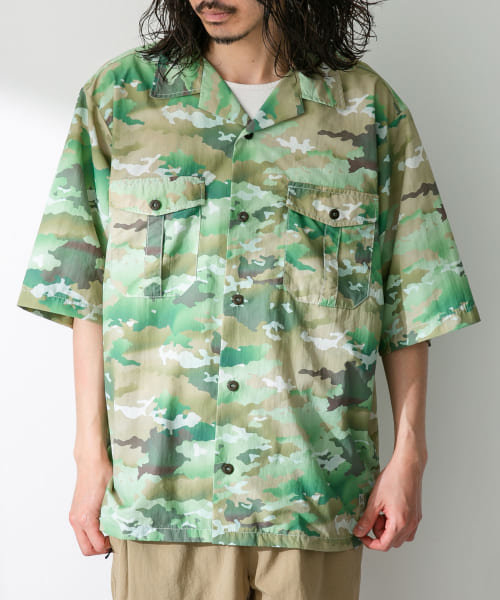 ARMY TWILL　Camo Print Utility Shirts