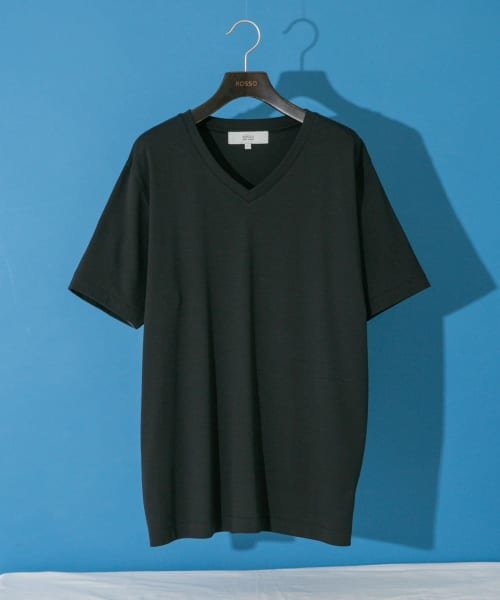 『XLサイズあり』『UR TECH』防汚加工 スタンダードVネックTシャツ