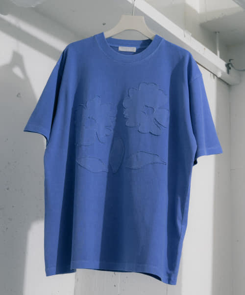『ユニセックス』フェードポップアートフラワーTシャツ(5分袖)