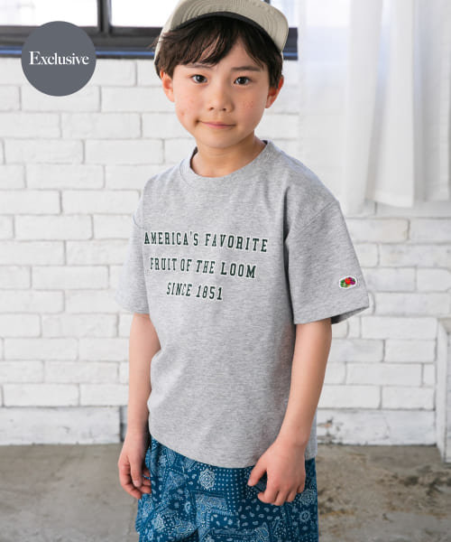 『別注』FRUIT OF THE LOOM×DOORS　ロゴプリントTシャツ(KIDS)