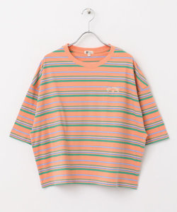 BILLABONG　STRIPE LOOSE CROPPED T-SHIRTS