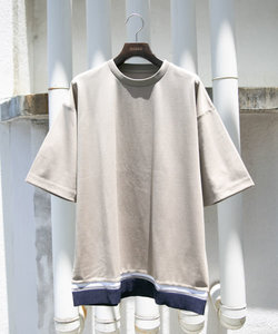 『XLサイズあり』『WEB限定』ニットドッキングポンチTシャツ