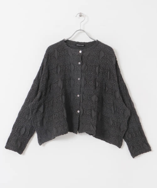 mizuiro ind　sheerpattern knitting cardigan