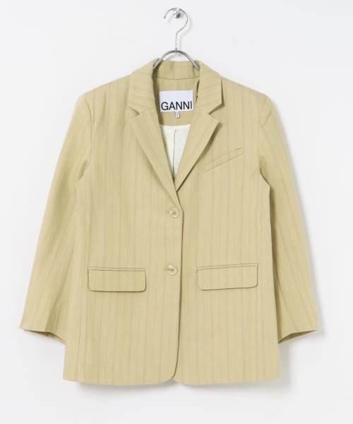 GANNI　Stripe Suiting BoxyBlazer