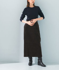 le　CORDUROY H-LINE SKIRT