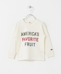 FRUIT OF THE LOOM　フロッキープリント長袖Tシャツ(KIDS)