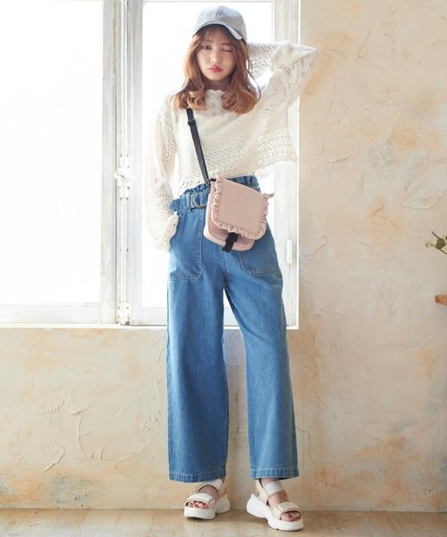 元のデニム ワイド パンツ 人気のファッショントレンド