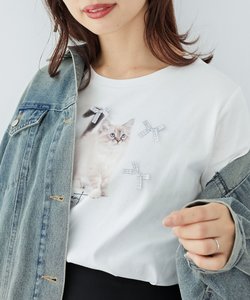 プチリボンネコＴシャツ