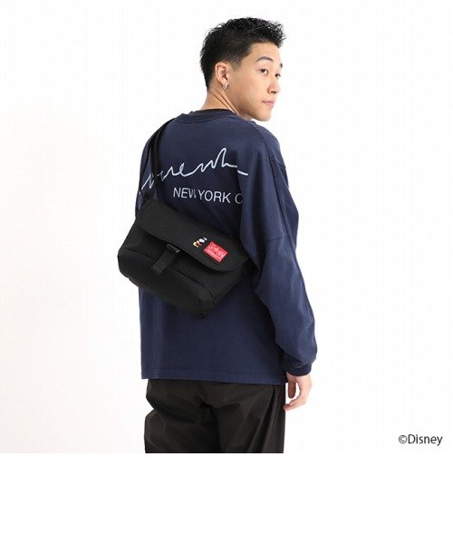 Nylon Messenger Bag JRS Flap Zipper Pocket / Mickey Mouse