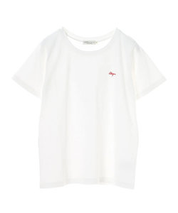 ・ミニロゴ刺繍オーガニックコットンTシャツ