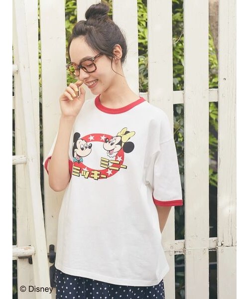 リンガーTee/Mickey&Minnie