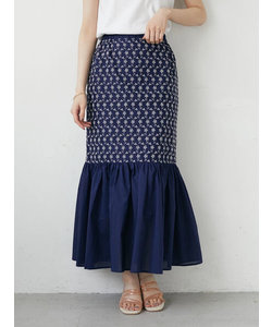 ・SUGAR SPOON フラワー刺繍スカート