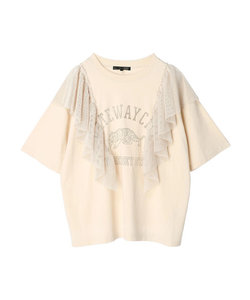 ・SUGAR SPOON カレッジptラッフルTシャツ