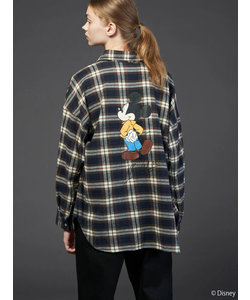 バックプリントチェックシャツ/Mickey