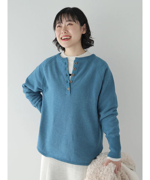 7Gモールニット ヘンリーPO L/S