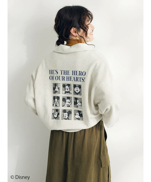 【Disney】Half Zip Sweat