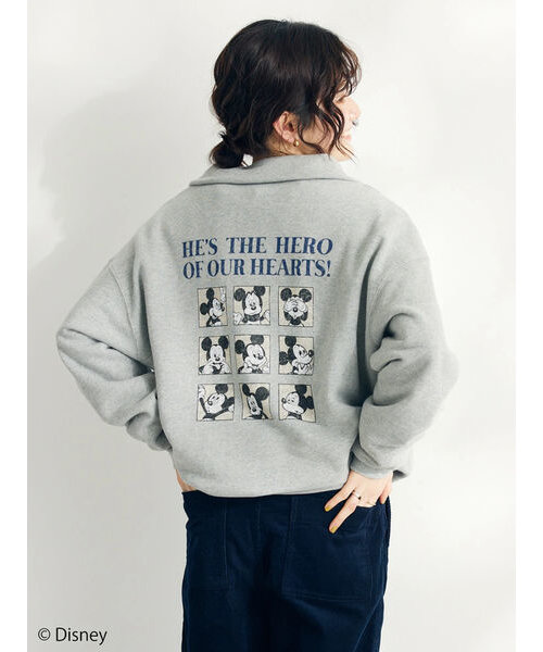 【Disney】Half Zip Sweat