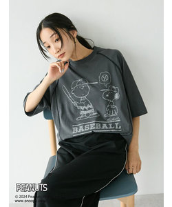 【ユニセックス】PEANUTS/スヌーピー 切り替えTシャツ