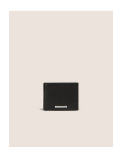 【A|Xアルマーニ エクスチェンジ】ロゴプレート　二つ折りレザー財布