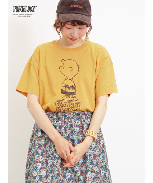 【PEANUTS×Samansa Mos2】刺繍Tシャツ