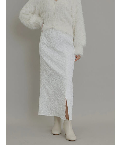 【Atelier Blanc】ふくれジャカードタイトスカート