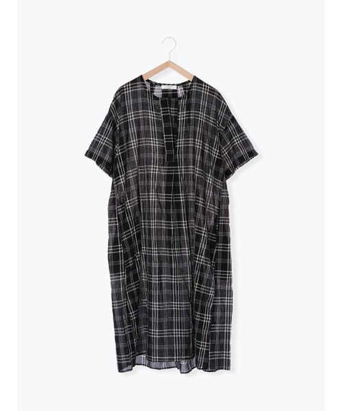 チェックスキッパーフレアワンピース Samansa Mos2 Blue サマンサモスモス ブルー の通販 Mall