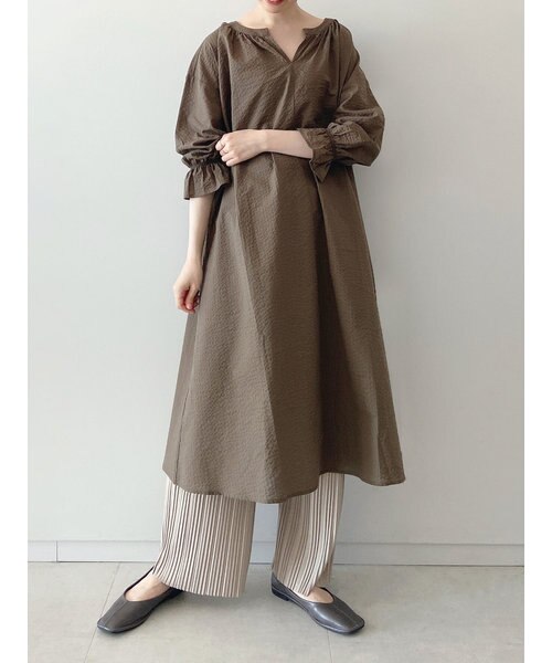 ストライプバックリボンギャザーワンピース Samansa Mos2 Blue サマンサモスモス ブルー の通販 Mall