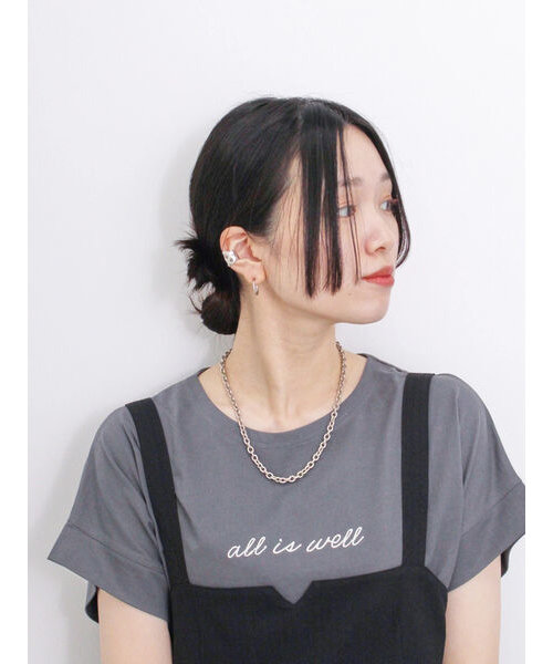 ロゴ刺繍フレンチスリーブTシャツ