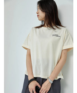【接触冷感】ロゴ刺繍Tシャツ