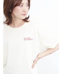 【接触冷感】ロゴ刺繍Tシャツ