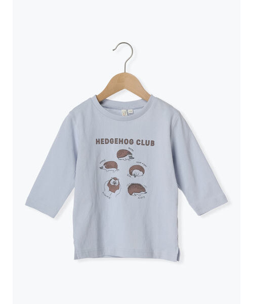 ハリネズミプリント7分袖Tシャツ