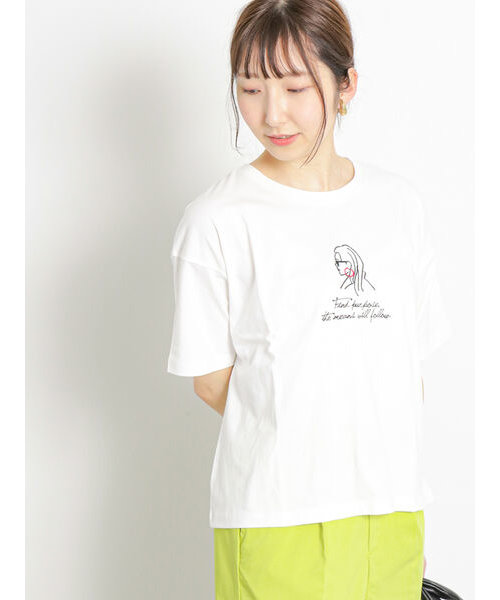 女の子刺繍Tシャツ Te chichi TERRASSE（テチチ テラス）の通販 mall
