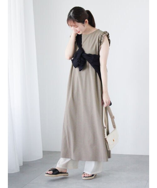 レースJQコンビワンピース ブラウン 焚く 