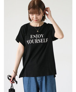 ねじり袖ロゴTシャツ