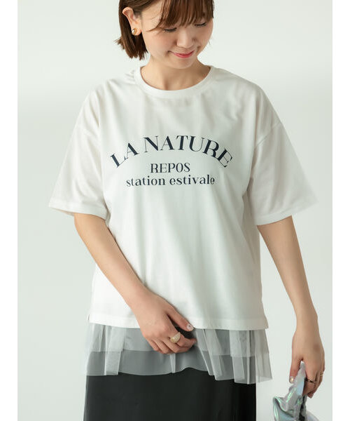 【接触冷感】フロントロゴプリントTシャツ