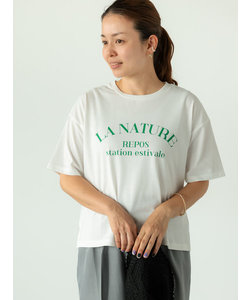 【接触冷感】フロントロゴプリントTシャツ