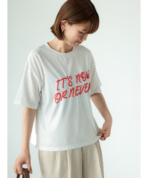 【接触冷感】発泡ロゴプリントTシャツ