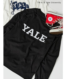 【YALE】カレッジロゴプリント長袖Tシャツ