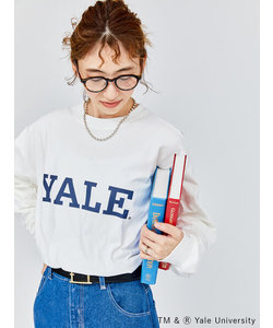 【YALE】カレッジロゴプリント長袖Tシャツ